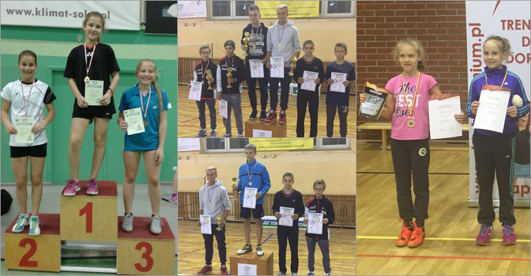 Medale naszych dzieci na turniejach badmintona w Warszawie i w Solcu Kujawski