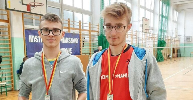 Mistrzostwa Warszawy w badmintonie - Mateusz i Wiktor